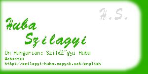 huba szilagyi business card